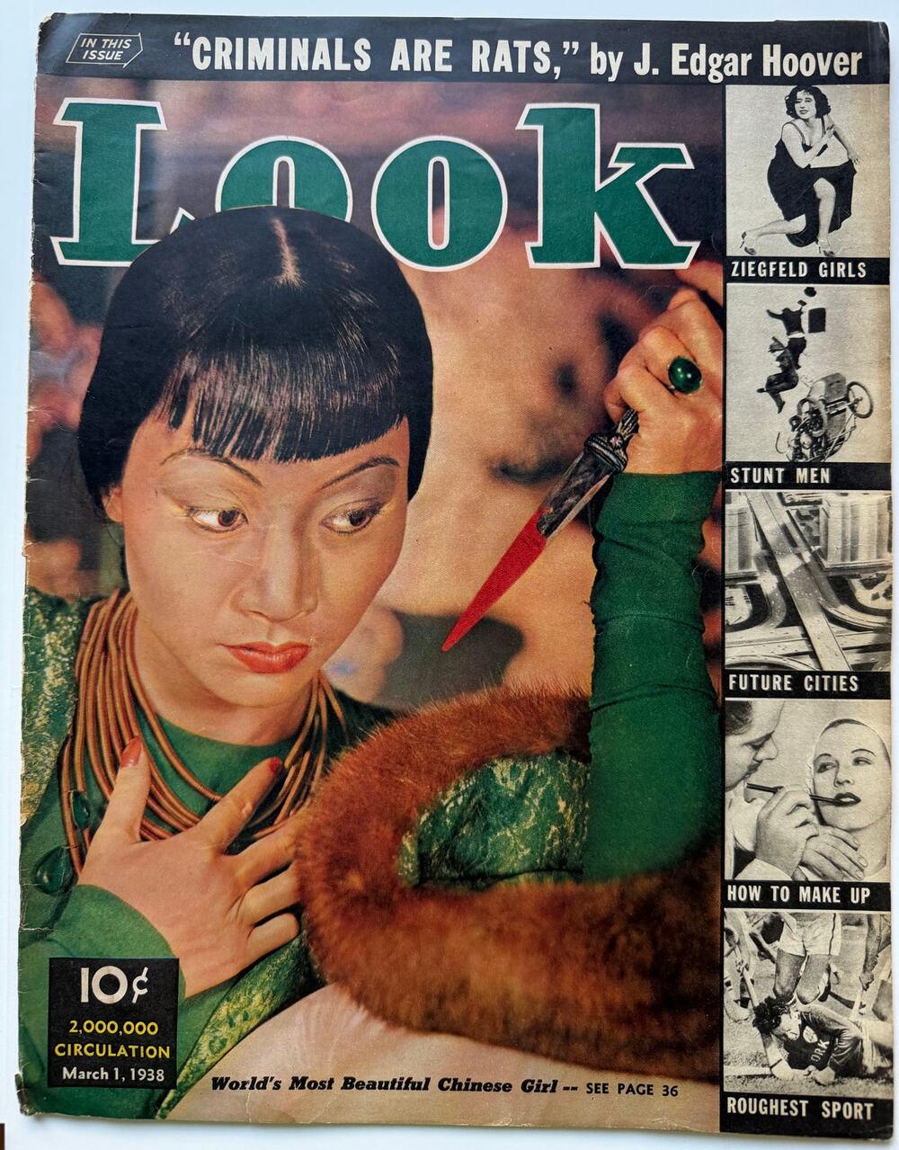Gorgeous 1938 Look Anna May Wong Magazine Shanghai Express Hollywood Piccadilly
